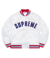 supreme satin varsity jacket